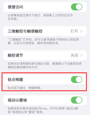 崇义苹果授权维修站分享iPhone轻点无法唤醒怎么办 