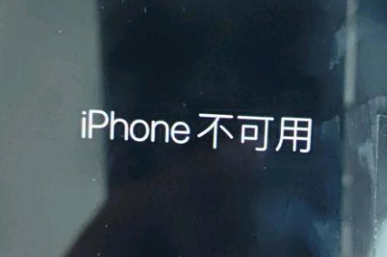崇义苹果服务网点分享锁屏界面显示“iPhone 不可用”如何解决 
